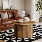 Coffee Table, Farmhouse Circle Center Table Sofa Side Table