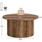 Table basse, table d'appoint circulaire de ferme pour canapé