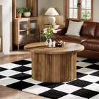 Table basse, table d'appoint circulaire de ferme pour canapé