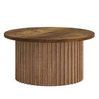 Table basse, table d'appoint circulaire de ferme pour canapé