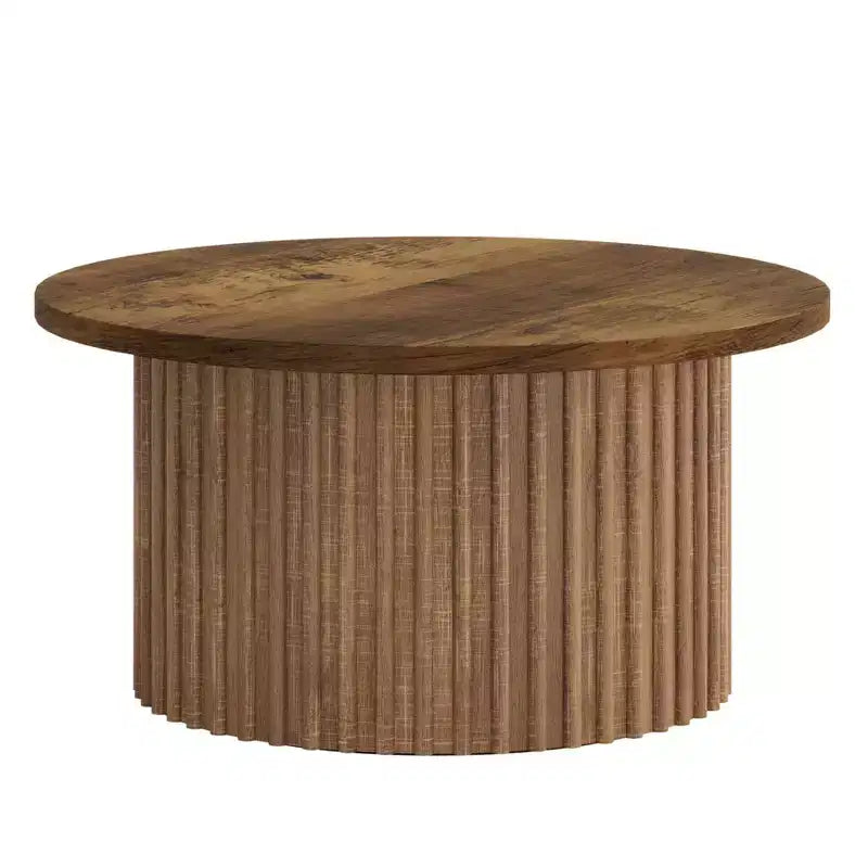 Table basse, table d'appoint circulaire de ferme pour canapé