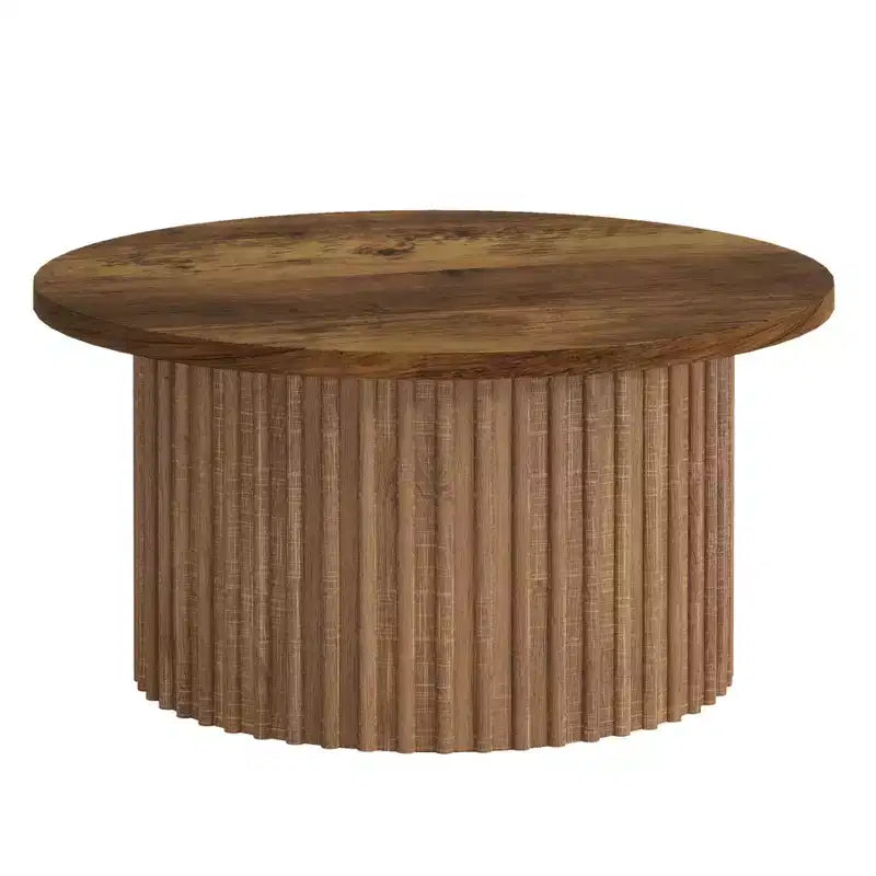 Table basse, table d'appoint circulaire de ferme pour canapé