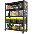 Adjustable Metal Shelving Unit with Pegboard & Wheels  Multipurpose Storage Shelf for Garage, Warehouse, Office & Kitchen