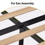 Lit Dyonery en lin naturel, hauteur 140 cm, structure renforcée, convient aux matelas de 20 à 35 cm d'épaisseur, pas besoin de sommier tapissier