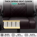 Chaise de bureau ergonomique HOFFREE 200 kg Chaise de bureau en similicuir Dossier haut Appui-tête réglable Accoudoirs rabattables Chaise d'ordinateur