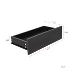 JVNOXK Meuble à quatre tiroirs sans poignée 100 % étanche Meuble moderne en bois Cadre robuste Convient pour le salon ou la chambre à coucher Noir