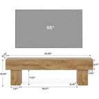 Meuble TV Lantine 63 pouces, meuble de divertissement style ferme et table console basse pour TV 55/60/65 pouces, salon