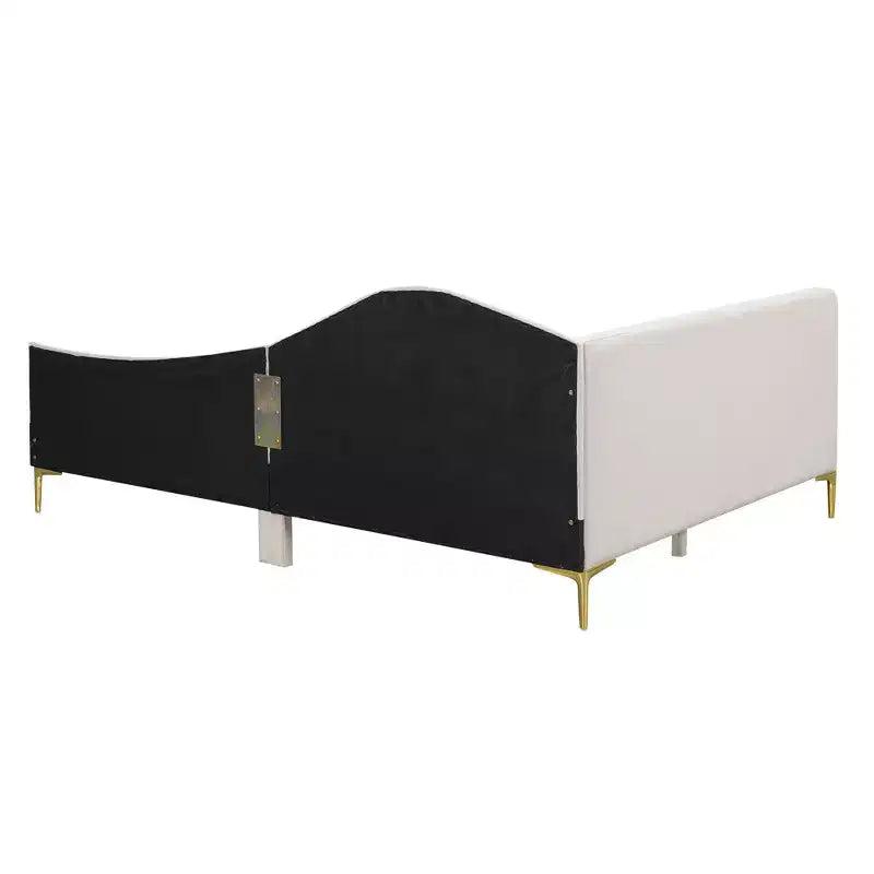 Lit de repos moderne en lin rembourré Luxystar avec tête de lit