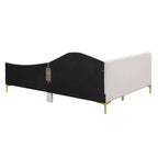 Lit de repos moderne en lin rembourré Luxystar avec tête de lit