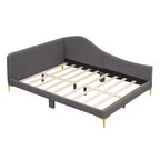 Lit de repos moderne en lin rembourré Luxystar avec tête de lit
