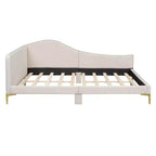 Lit de repos moderne en lin rembourré Luxystar avec tête de lit