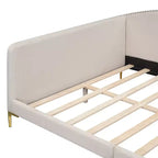 Lit de repos moderne en lin rembourré Luxystar avec tête de lit