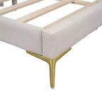 Lit de repos moderne en lin rembourré Luxystar avec tête de lit