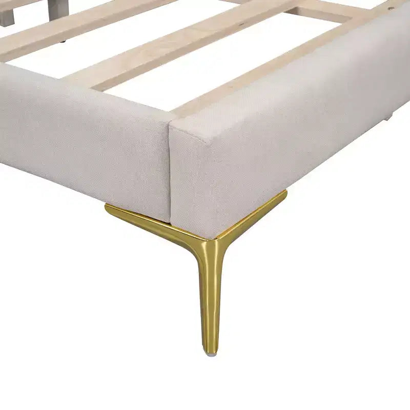 Lit de repos moderne en lin rembourré Luxystar avec tête de lit
