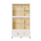 Clihome Armoire de rangement portable, Meuble de rangement avec 9 portes magnétiques et 9 cubes