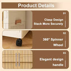 Clihome Armoire de rangement portable, Meuble de rangement avec 9 portes magnétiques et 9 cubes