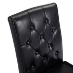 Chaises de salle à manger modernes en polyuréthane rembourrées (lot de 2), pieds en métal argenté, chaises de luxe sans accoudoirs pour cuisine ou salle à manger-Panipeachy
