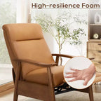 Fauteuil inclinable Ora Maison Push Back - Fauteuil en cuir réglable avec repose-pieds pour salon et chambre à coucher