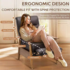Fauteuil inclinable Ora Maison Push Back - Fauteuil en cuir réglable avec repose-pieds pour salon et chambre à coucher