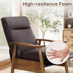 Fauteuil inclinable Ora Maison Push Back - Fauteuil en cuir réglable avec repose-pieds pour salon et chambre à coucher