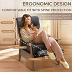 Fauteuil inclinable Ora Maison Push Back - Fauteuil en cuir réglable avec repose-pieds pour salon et chambre à coucher
