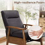 Fauteuil inclinable Ora Maison Push Back - Fauteuil en cuir réglable avec repose-pieds pour salon et chambre à coucher