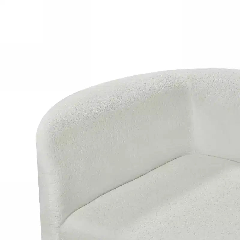 Canapé d'angle moderne incurvé de 295 cm avec éponge haute densité, revêtement perle, pour salon