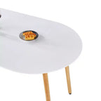 Table de salle à manger extensible avec pieds en bois et plateau en MDF, 100/140/180x100x75cm, pour salle à manger, bureau ou table basse