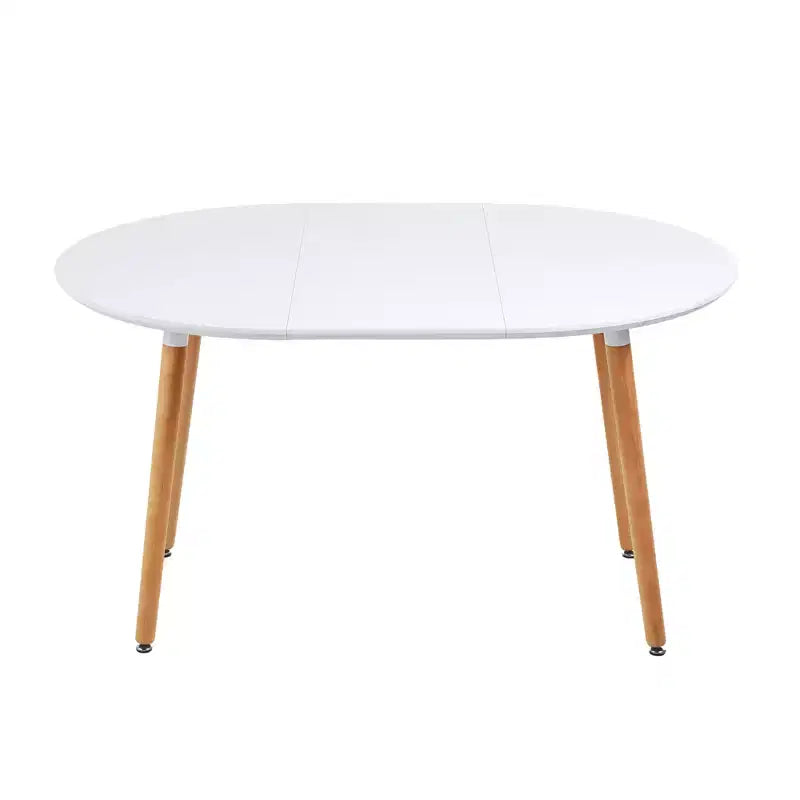 Table de salle à manger extensible avec pieds en bois et plateau en MDF, 100/140/180x100x75cm, pour salle à manger, bureau ou table basse