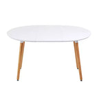 Table de salle à manger extensible avec pieds en bois et plateau en MDF, 100/140/180x100x75cm, pour salle à manger, bureau ou table basse