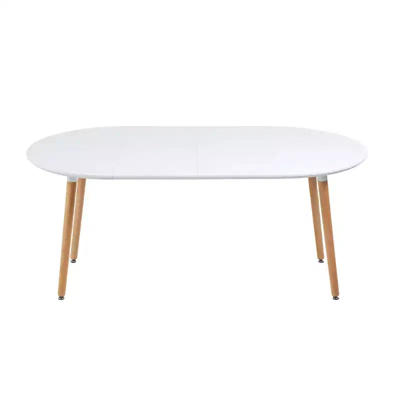 Table de salle à manger extensible avec pieds en bois et plateau en MDF, 100/140/180x100x75cm, pour salle à manger, bureau ou table basse