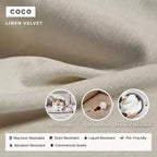 Canapé d'angle modulable 5 places lavable Anabei + pouf | Assise Deluxe+ et coussin Cloud