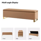 Banc de rangement Amalia avec deux poufs et motifs tissés en losange|ART OF LIVING DESIGNS