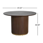 Christopher Knight Home Sarita Ensemble de salle à manger moderne 5 pièces avec table et chaises rembourrées en bois d'hévéa