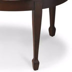 HomeRoots Table basse ovale 38 po en bois marron et marron foncé