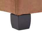 Pouf de rangement carré en similicuir de 89 cm avec couvercle relevable et espace de rangement dissimulé, pour salon ou chambre à coucher
