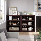 Étagère de ferme en bois rustique avec étagères de rangement ouvertes, présentoir autoportant robuste pour bureau, salon, chambre.