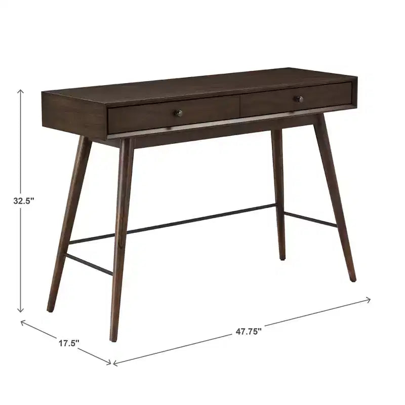 Console de table Foerster Wood à 2 tiroirs - iNSPIRE Q