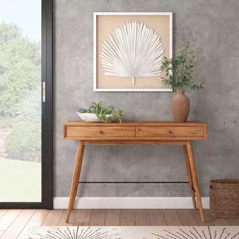 Console de table Foerster Wood à 2 tiroirs - iNSPIRE Q
