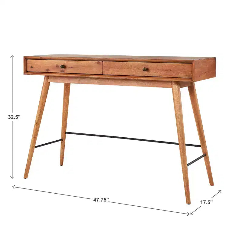Console de table Foerster Wood à 2 tiroirs - iNSPIRE Q