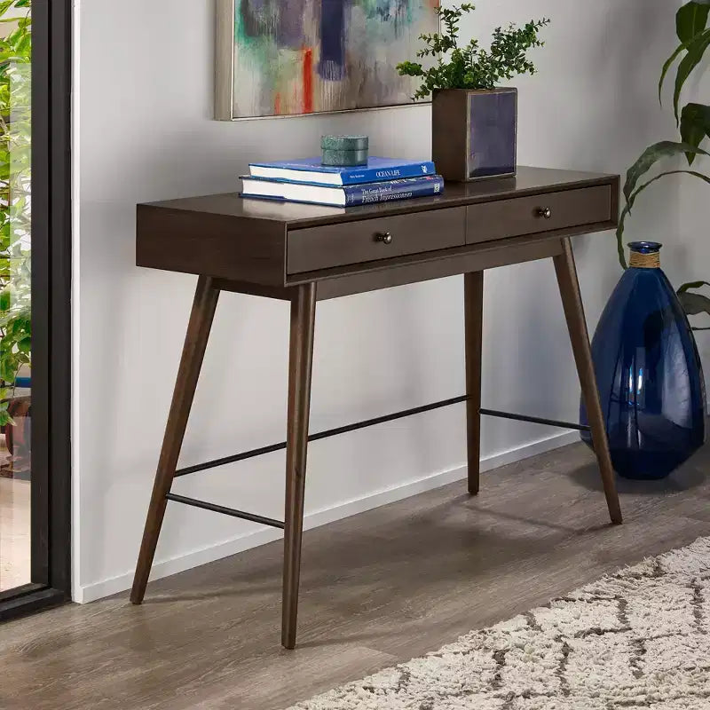 Console de table Foerster Wood à 2 tiroirs - iNSPIRE Q