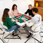 Table de Mahjong, table de dominos pliante pour 4 joueurs avec plateau vert résistant à l'usure, bureau carré portable pour Mahjong, Poker et Puzzles