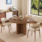 Table de salle à manger pour 4 à 8 personnes, table à manger ovale de cuisine moderne avec rallonges amovibles, table à dîner pour salle à manger, cuisine, salon