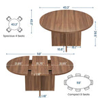 Table de salle à manger pour 4 à 8 personnes, table à manger ovale de cuisine moderne avec rallonges amovibles, table à dîner pour salle à manger, cuisine, salon
