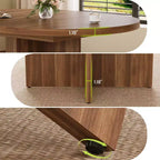 Table de salle à manger pour 4 à 8 personnes, table à manger ovale de cuisine moderne avec rallonges amovibles, table à dîner pour salle à manger, cuisine, salon