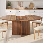 Table de salle à manger pour 4 à 8 personnes, table à manger ovale de cuisine moderne avec rallonges amovibles, table à dîner pour salle à manger, cuisine, salon