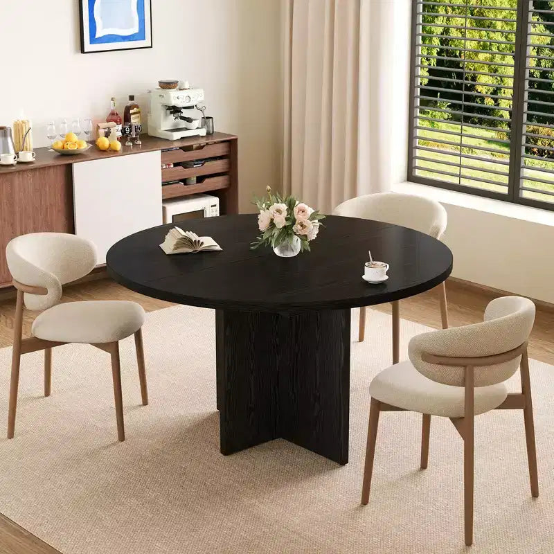 Table de salle à manger pour 4 à 8 personnes, table à manger ovale de cuisine moderne avec rallonges amovibles, table à dîner pour salle à manger, cuisine, salon