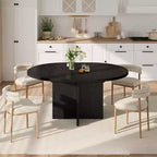 Table de salle à manger pour 4 à 8 personnes, table à manger ovale de cuisine moderne avec rallonges amovibles, table à dîner pour salle à manger, cuisine, salon