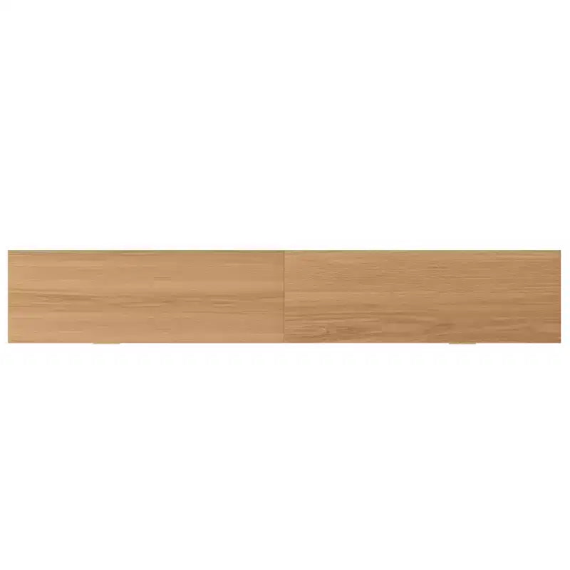 Meuble TV en rotin ModernLuxe pour téléviseurs jusqu'à 90", meuble console TV de ferme moderne avec espace de rangement, naturel