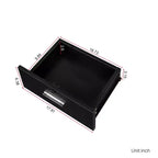 JVNOXK Miroir de courtoisie moderne et minimaliste avec rangement tridimensionnel à plusieurs niveaux, doté de deux compartiments de tiroirs fermés. Noir